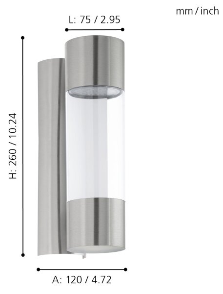 Eglo 96013 - LED Екстериорна Стенна лампа ROBLEDO 2xLED/3,7W IP44