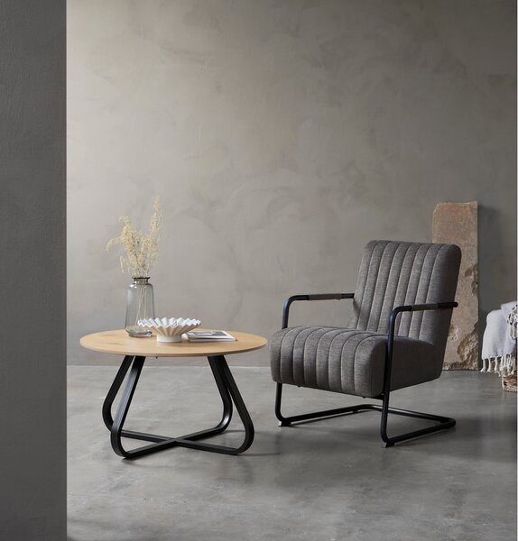 Тъмносиво кресло Trout – Unique Furniture