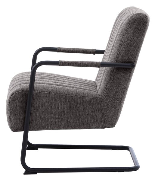 Тъмносиво кресло Trout – Unique Furniture