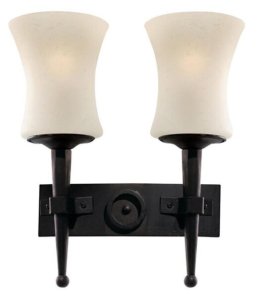 Searchlight 0812-2BK - Настенно осветително тяло CARTWHEEL 2xE27/60W/230V