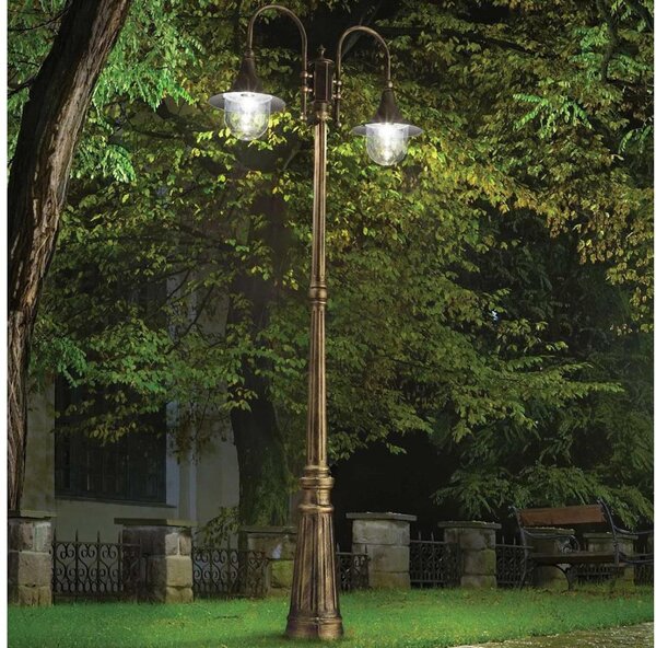 Ideal Lux - Екстериорна лампа CIMA 2xE27/52W/230V 216 см IP43 патина