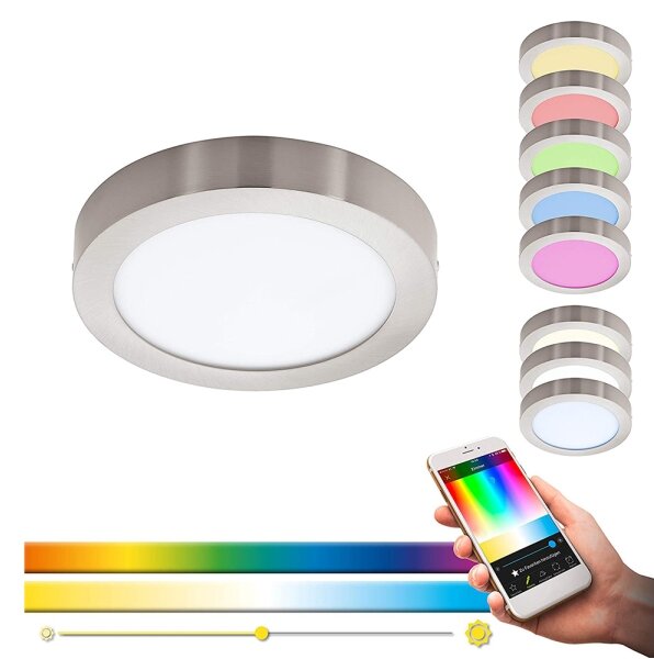 Eglo 96677 - LED RGBW димируемо таванно осветително тяло FUEVA-C LED/15,6W/230V BT