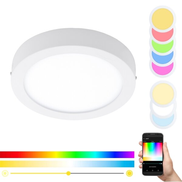 Eglo - LED RGBW димируемо таванно осветително тяло FUEVA-C LED/21W/230V