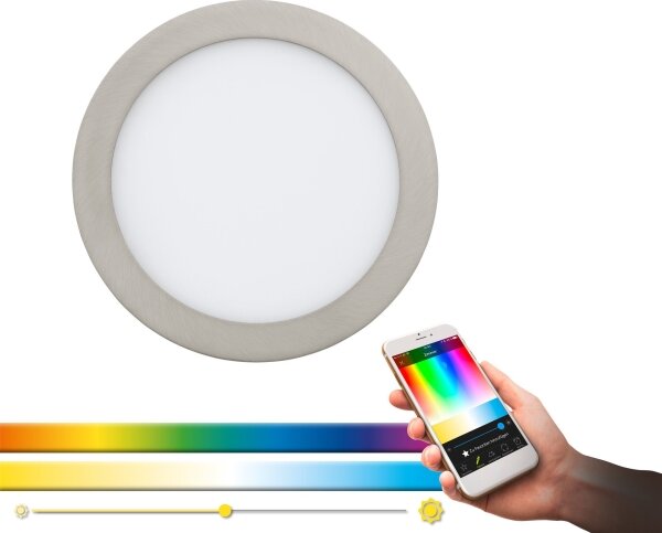 Eglo 96676 - LED RGB Димируемо вградено таванно осветително тяло FUEVA-C LED/15,6W/230V