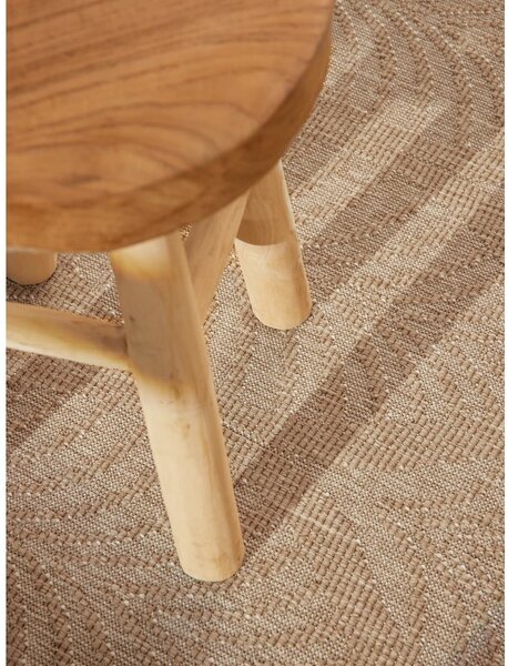 Кръгъл килим за открито и закрито в цвят слонова кост и бежово ø 160 cm Duet Liora – NORTHRUGS