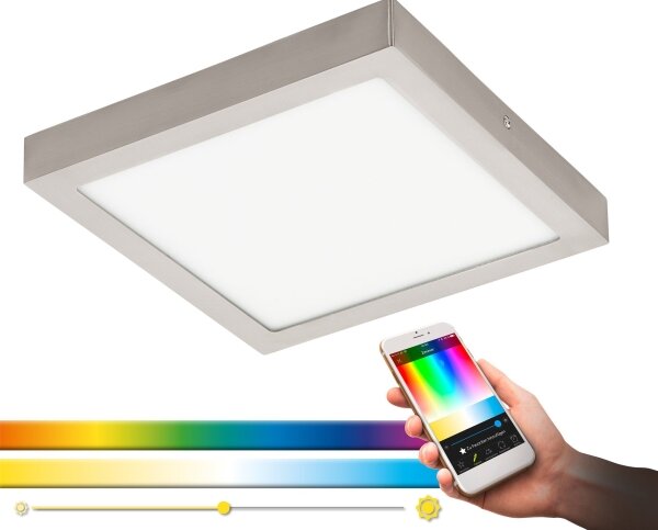 Eglo 96681 - LED RGBW димируемо таванно осветително тяло FUEVA-C LED/21W/230V