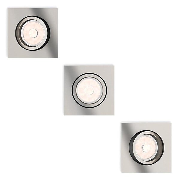 Philips 50403/17/PN - Комплект 3x Осветление за окачен таван DONEGAL 1xGU10/5,5W/230V