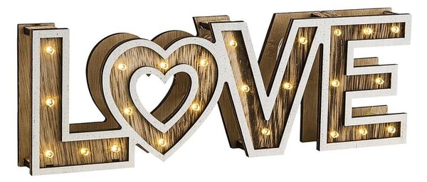 Globo 29976 - LED настолна лампа LOVE 24xLED/0,06W/3xAA топола