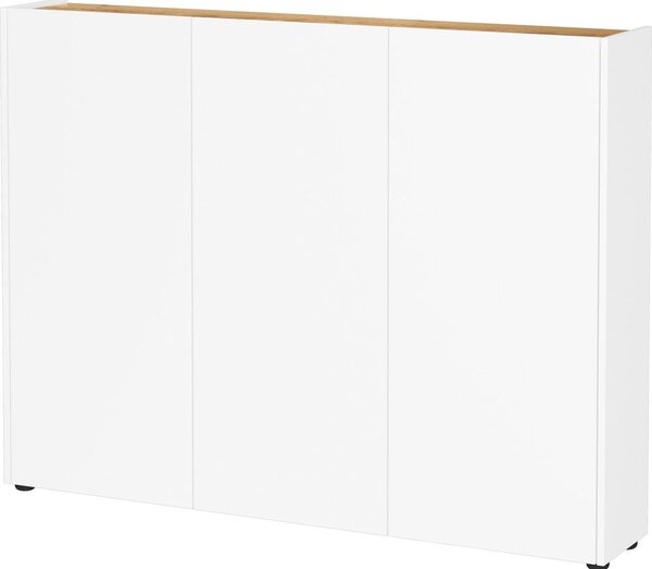 Бяло шкафче от декор от дъб 138x105x25 cm Libbiano – Germania