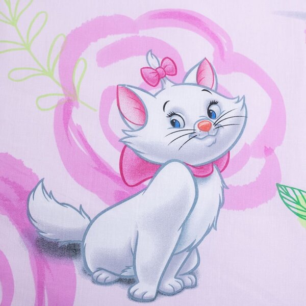 Розово единично памучно детско спално бельо 140x200 cm Marie Cat "Pink" – Jerry Fabrics