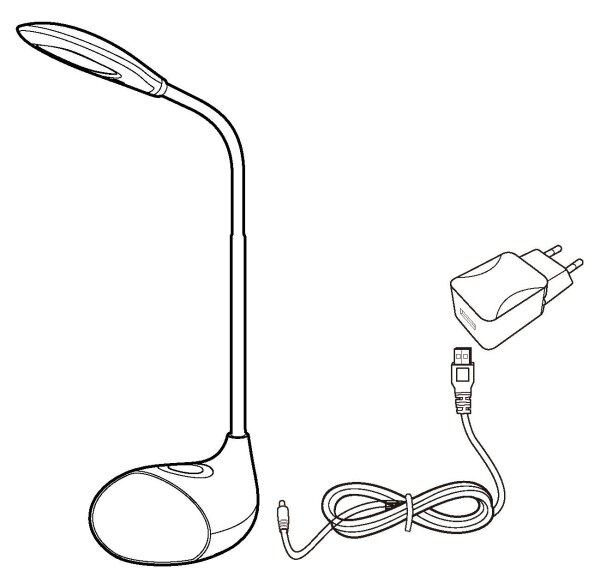 Eglo 97078 - LED настолна лампа CABADO 1 LED/2,2W+0,3W/230V RGB с регулируема яркост