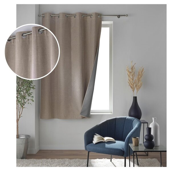 Кафява затъмняващa завеса 140x180 cm Crepuscule – douceur d'intérieur