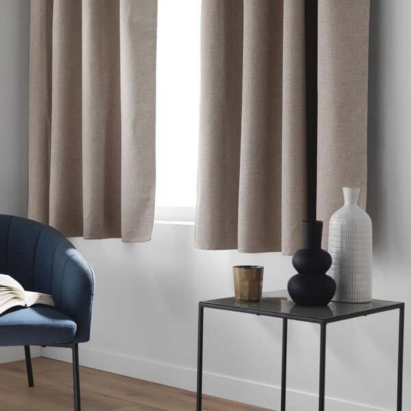 Кафява затъмняващa завеса 140x180 cm Crepuscule – douceur d'intérieur