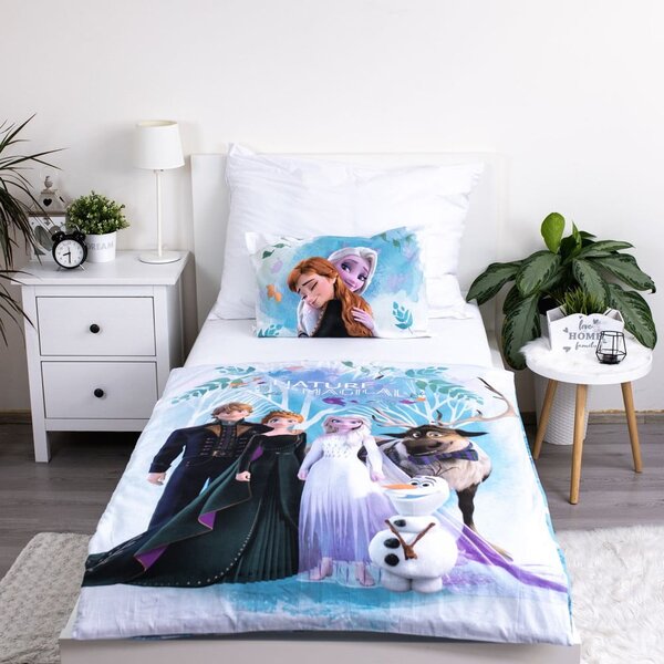 Синьо памучно детско спално бельо 100x135 cm Frozen "Blue" – Jerry Fabrics