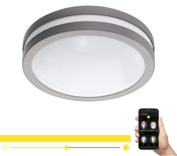 Eglo 97299 - Димируемо LED осветително тяло за баня LOCANA-C LED/14W, сребристо IP44