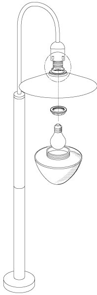Eglo 97287 - Екстериорна лампа SIRMIONE 1xE27/60W/230V IP44