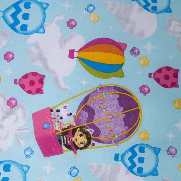 Единично памучно детско спално бельо 140x200 cm Gabby's Dollhouse "Balloon" – Jerry Fabrics