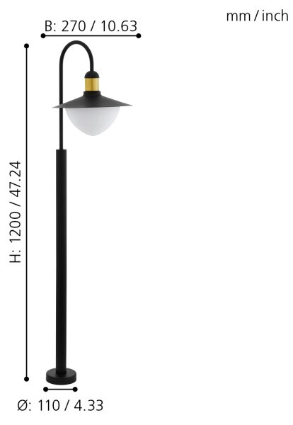 Eglo 97287 - Екстериорна лампа SIRMIONE 1xE27/60W/230V IP44