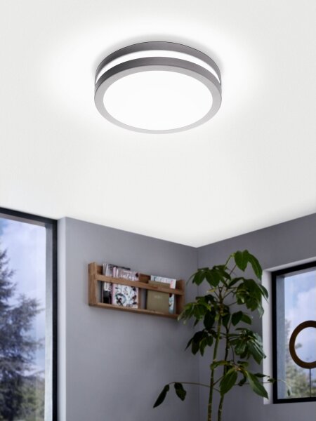 Eglo 97299 - Димируемо LED осветително тяло за баня LOCANA-C LED/14W, сребристо IP44
