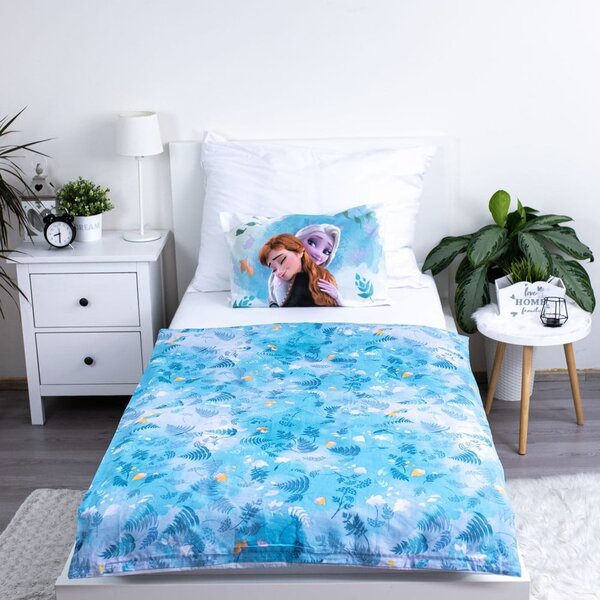 Синьо памучно детско спално бельо 100x135 cm Frozen "Blue" – Jerry Fabrics