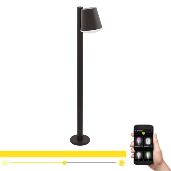Eglo 33561 - LED димируема външна лампа CALDIERO-C 1xE27/9W/230V IP44 антрацит