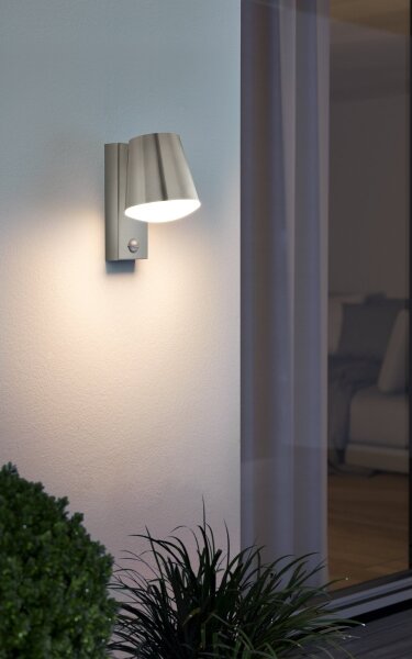 Eglo 97453 - Външна стенна лампа със сензор CALDIERO 1xE27/10W/230V IP44