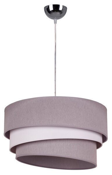 Duolla - Пендел TRIO 1xE27/40W/230V Ø 45 см сив/бял