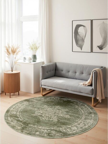 Зелен кръгъл килим ø 120 cm Gloria Lydia – Hanse Home
