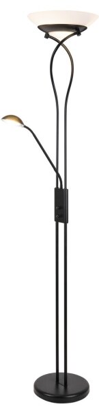 Rabalux 4554 - Стояща лампа GAMMA TREND 2XE27/15W+1XG9/40W/230V черна