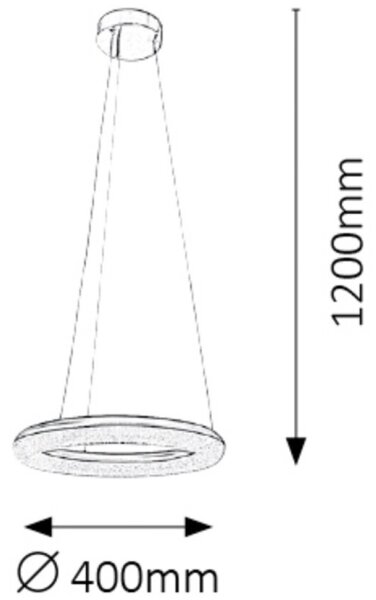 Rabalux 2565 - LED регулируем полилей GEORGINA LED/24W/230V бял