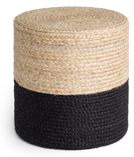 Табуретка в черен и естествен цвят Juta Gold Black – Hanse Home