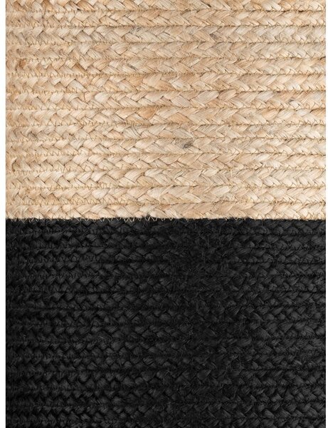 Табуретка в черен и естествен цвят Juta Gold Black – Hanse Home