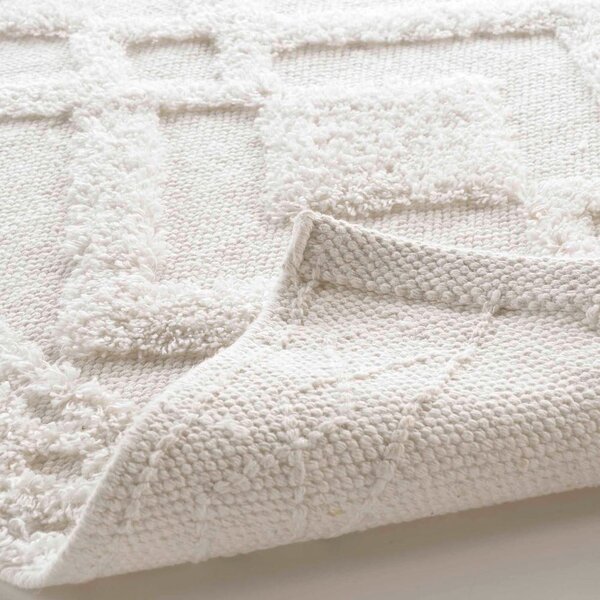 Бял килим за баня 50x80 cm Gladis – douceur d'intérieur