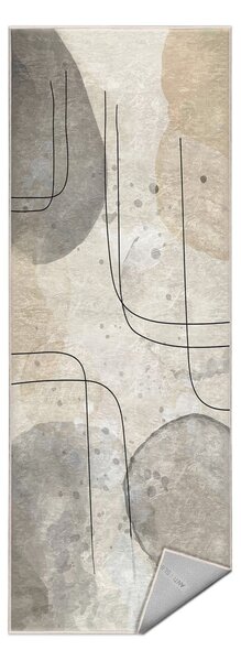 Сиво-кремава пътека подходяща за пране 80x200 cm Simple Lines – Mila Home
