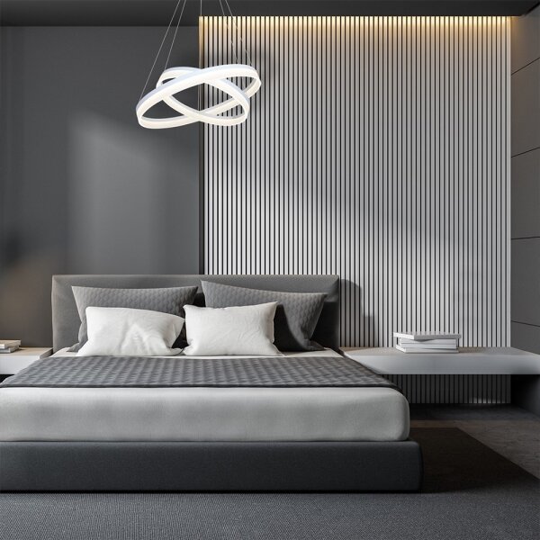 LED Висящ полилей RING с дистанционно LED/60W/230V