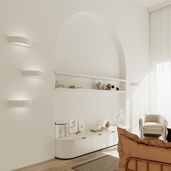Sollux SL.0001 - Аплик ATENA 1xE27/60W/230V 40,5 см бял