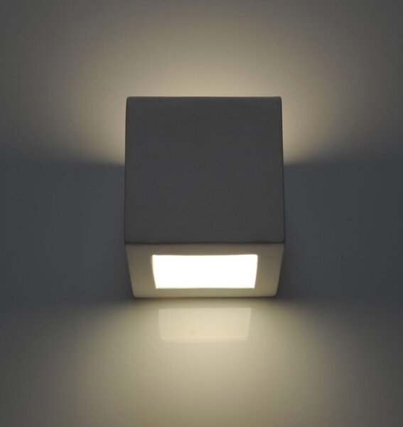 Sollux SL.0005 - Аплик LEO 1xE27/60W/230V бял