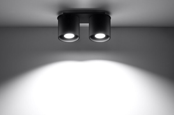 Sollux SL.0054 - Спот ORBIS 2 2xGU10/40W/230V черен