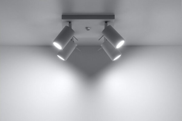 Sollux SL.0090 - Спот RING 4 4xGU10/10W/230V бял