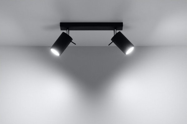 Sollux SL.0092 - Спот RING 2 2xGU10/10W/230V черен
