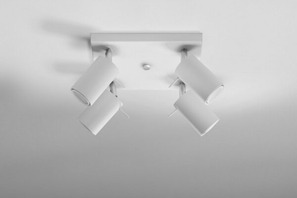 Sollux SL.0090 - Спот RING 4 4xGU10/10W/230V бял