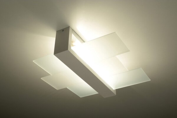 Sollux SL.0078 - Плафон FENIKS 2 2xE27/60W/230V бял
