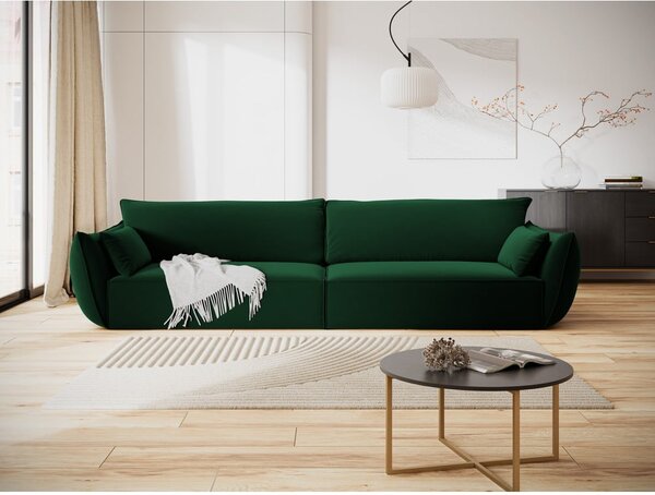 Тъмнозелен кадифен диван 248 cm Vanda – Mazzini Sofas