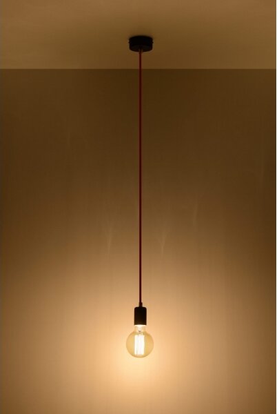 Полилей на верижка EDISON 1xE27/60W/230V черна
