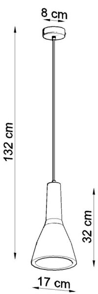 Sollux SL.0280 - Пендел EMPOLI 1xE27/15W/230V бетон