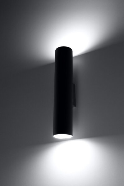 Sollux SL.0330 - Аплик LAGOS 2 2xGU10/10W/230V черен