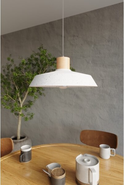 Sollux SL.0282 - Пендел AFRA 1xE27/60W/230V сив/естествено дърво