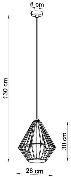 Полилей на верижка DEMI 1xE27/60W/230V бяла