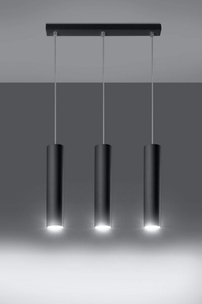 Sollux SL.0329 - Пендел LAGOS 3 3xGU10/10W/230V черен