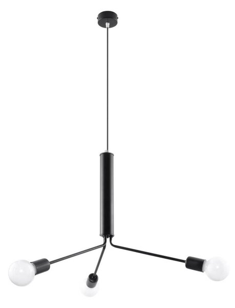 Полилей на верижка DUOMO 3D 3xE27/60W/230V черна